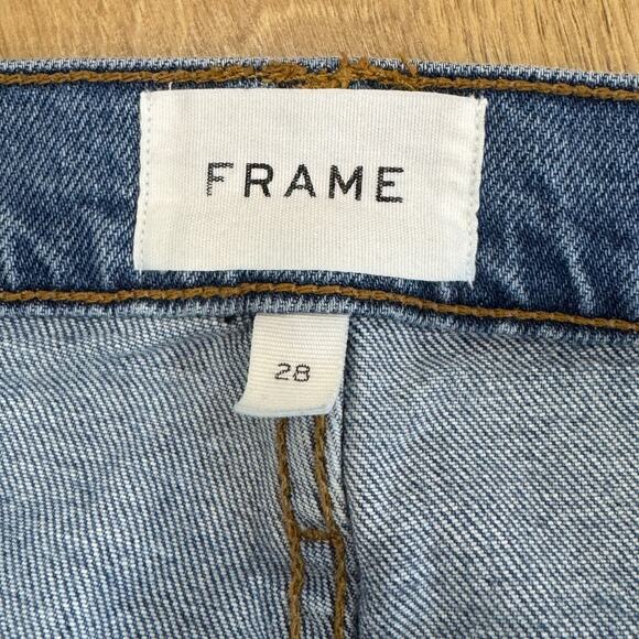 FRAME Le Sylvie Slender Straight Leg Jeans Size 28 Alamitos Light Wash Denim - Picture 7 of 12
